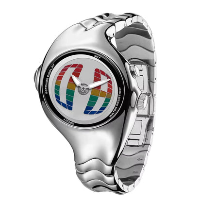 Curved Chrome Watch