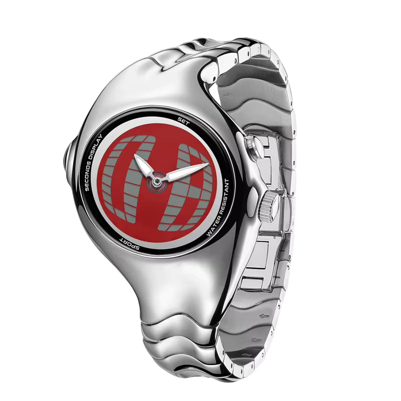 Curved Chrome Watch
