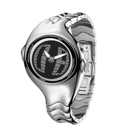 Curved Chrome Watch